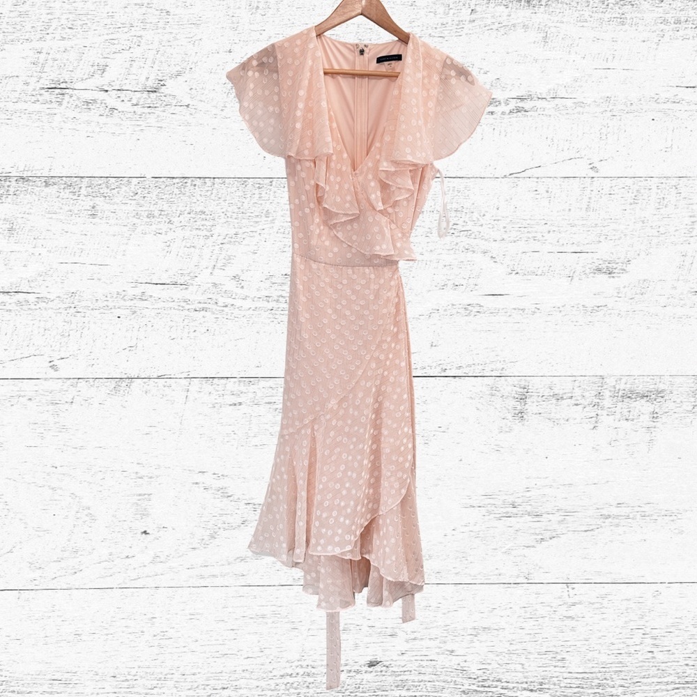 Tommy Hilfiger Pink High Low Sundress with Flutter Sleeves